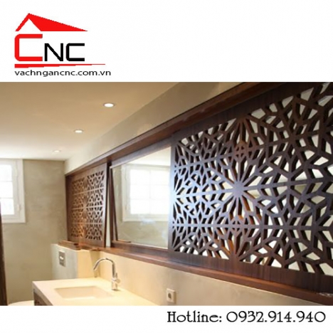 Vách ngăn hoa văn - vách gỗ trang trí cnc đẹp nội thất 2018