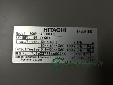 Sửa chữa biến tần Hitachi L300P 45kw lỗi có tín hiệu chạy mà biến tần không chạy