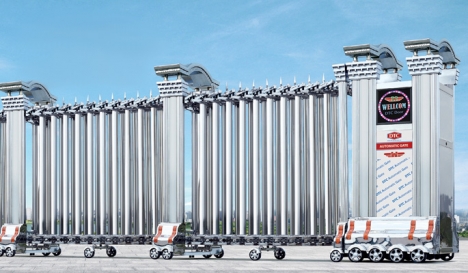 Cổng xếp inox C-812