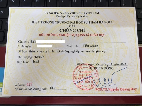 THÔNG BÁO TUYỂN SINH LỚP BỒI DƯỠNG NGHIỆP VỤ QUẢN LÝ GIÁO DỤC