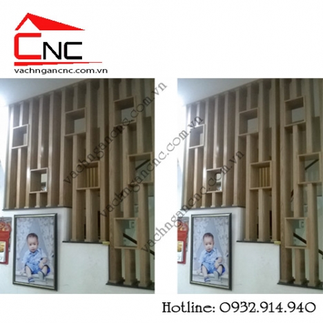 Vách ngăn cầu thang bằng gỗ, vách ngăn nhà đẹp