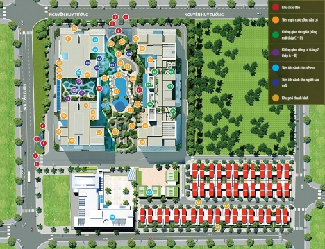 Sở hữu vị trí đắc địa tại ngã ba Lê Văn Thiêm - Nguyễn Huy Tưởng thuộc khu vực trung tâm hành chính