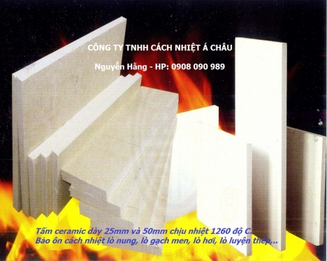 Bông ceramic dạng tấm cách nhiệt, chịu lửa. Gía rẻ
