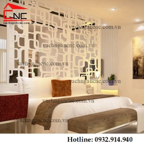Ý tưởng trang trí phòng ngủ bằng vách ngăn cnc hiện đại, giá rẻ