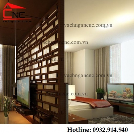 Ý tưởng trang trí phòng ngủ bằng vách ngăn cnc hiện đại, giá rẻ