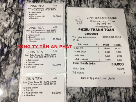 Máy in hóa đơn giá rẻ cho văn phòng phẩm tại Phú yên