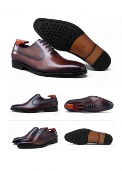 Gìay công sở nam kiểu Wholecut Oxford [hình thật]