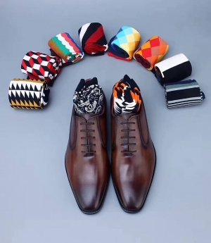 Gìay công sở nam kiểu Wholecut Oxford [hình thật]