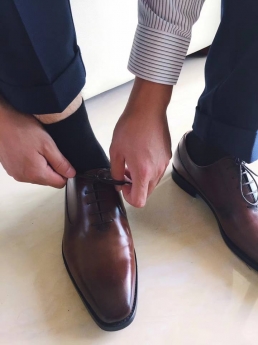Gìay công sở nam kiểu Wholecut Oxford [hình thật]