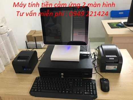 Trọn bộ máy tính tiền cảm ứng cho trà sữa tại Tiền Giang