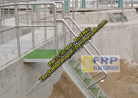 Tấm sàn frp grating, sàn lót trên máy móc vận hành kháng hóa chất