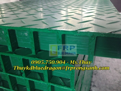 Tấm sàn frp grating, sàn lót trên máy móc vận hành kháng hóa chất