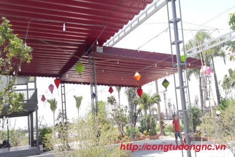 Giải pháp che nắng mưa hiệu quả - Mái che xếp ly
