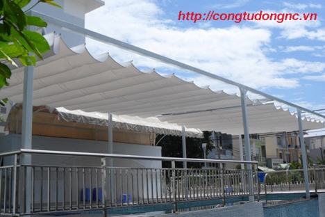 Giải pháp che nắng mưa hiệu quả - Mái che xếp ly
