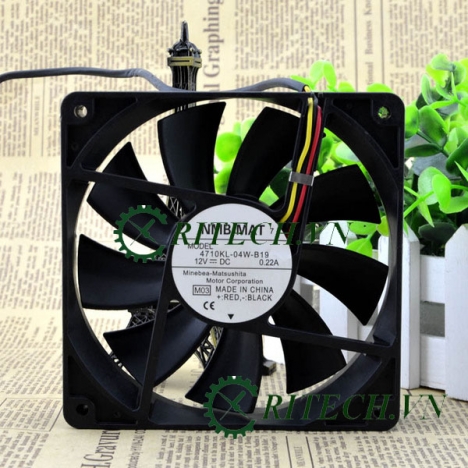 MNB - MAT 4710KL-04W-B19 quạt 3 dây MNB, 12VDC, 12 x 12 x 25mm