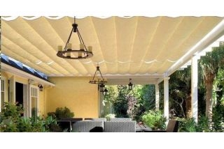 Giải pháp che nắng mưa hiệu quả - Mái che xếp ly