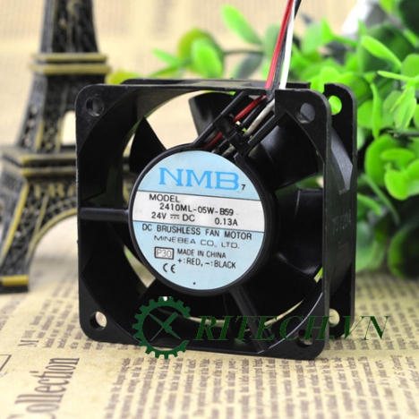 Quạt DC 3 dây NMB 2410ML-05W-B59 24V kích thước 60x60x25mm giá rẻ