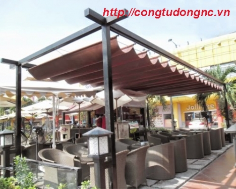 Giải pháp che nắng mưa hiệu quả - Mái che xếp ly