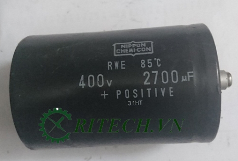 Tụ điện lọc nguồn nhật 2700UF 400V kích thước 96*64mm