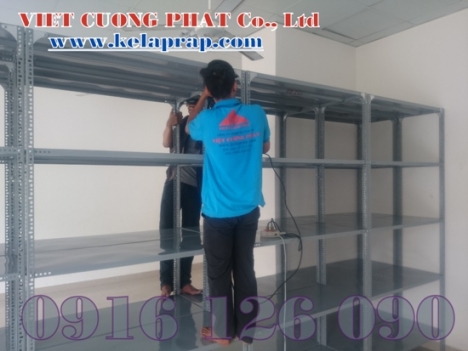 Kệ thép V  lỗ đa năng,kệ kho ,kệ lưu trữ Việt Cường Phát hàng chất lượng