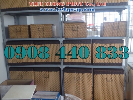 Kệ thép V  lỗ đa năng,kệ kho ,kệ lưu trữ Việt Cường Phát hàng chất lượng
