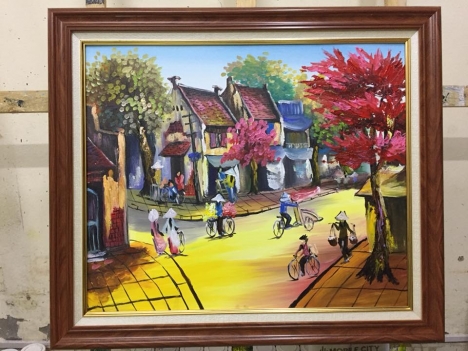 tranh phố cổ