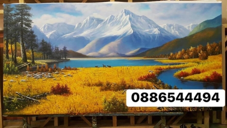 Tranh sơn dầu phong cảnh đẹp giá bán buôn