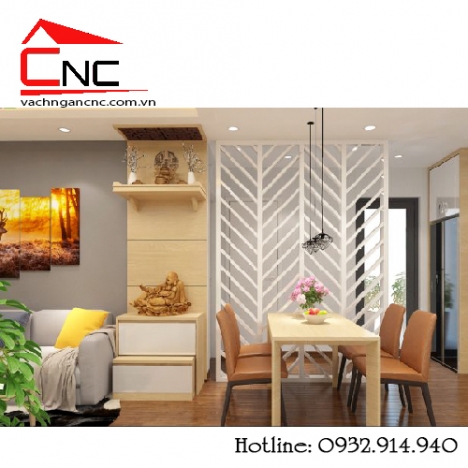 Các kiểu vách ngăn bằng gỗ phòng khách và phòng bếp đẹp