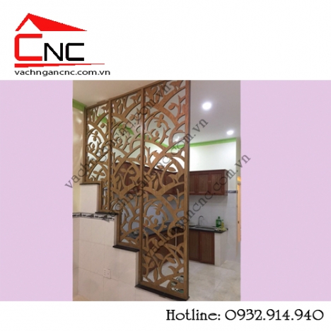 Các kiểu vách ngăn bằng gỗ phòng khách và phòng bếp đẹp