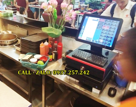 Lắp đặt trọn bộ máy tính tiền cho quán ăn nhanh, cửa hàng ăn uống tại Long Xuyên
