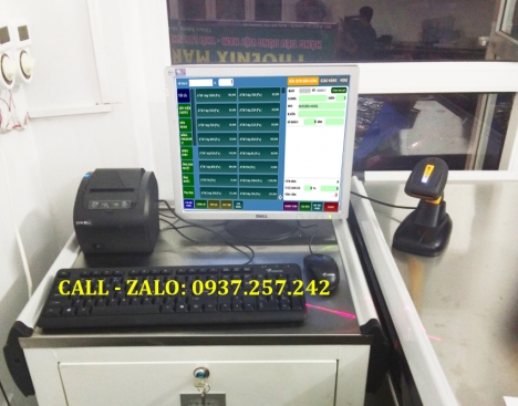 Máy tính tiền cho cửa hàng tạp hóa, siêu thị mini tại Long Xuyên