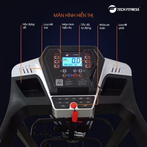 Máy chạy bộ điện đa năng Tech Fitness TF-07AS