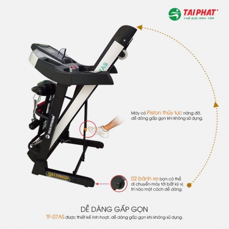 Máy chạy bộ điện đa năng Tech Fitness TF-07AS