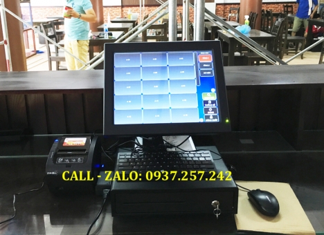 Lắp đặt trọn bộ máy tính tiền cảm ứng cho nhà hàng tại Đồng Nai