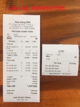 Giấy in hóa đơn giá rẻ cho nhà sách tại Đắk Lắk