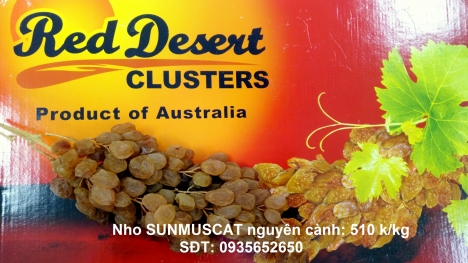 NHO KHÔ NGUYÊN CÀNH ÚC - CRIMSON, SULTANA, SUNMUSCAT