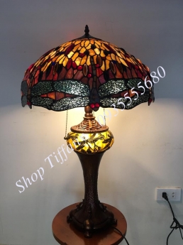Đèn Bàn Tiffany Chuồn chuồn Cam