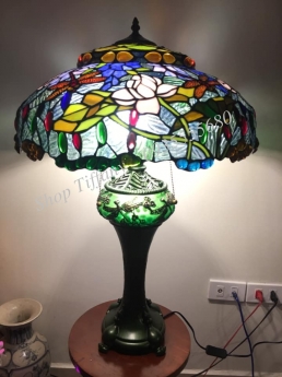 Đèn Bàn Tiffany Hai Thân Hoa Chuồn