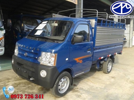 Xe tải nhẹ Dongben 810kg thùng kèo mui bạt dài 2m4.