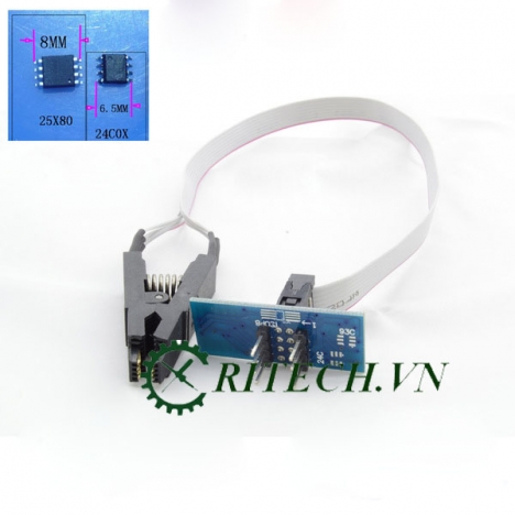 Dây chuyển đổi SOP-8 sang DIP-8 để nạp chương trình cho Eprom không phải tháo giá rẻ