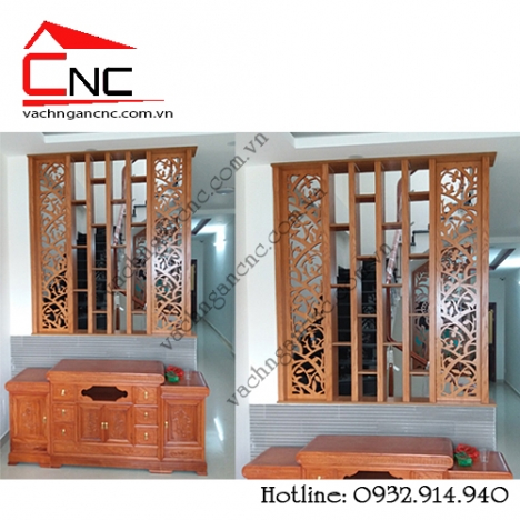 Thi công vách ngăn cnc che chân cầu thang đẹp làm ở Hoàng Hoa Thám, Q.Bình Thạnh