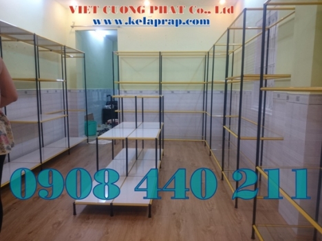 Khung kệ tháo ráp,khung túi xách giày dép không gắn ốc ,di chuyển gọn nhẹ VCP