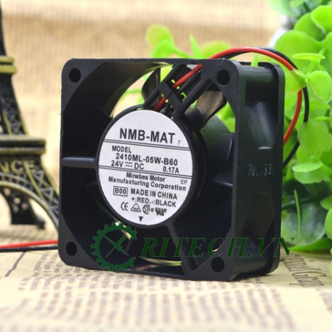 chuyên bán Quạt DC 2 dây NMB 2410ML-05W-B60 24V kích thước 60x60x25mm chính hãng