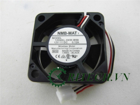 chuyên bán 1204KL-04W-B59 Quạt NMB-MAT DC 12V 0.12A kích thước 30x30x10mm giá rẻ