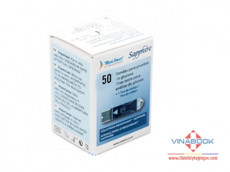 Que thử đường huyết máy Sapphire Plus (50 que)-nhập khẩu thụy sỹ