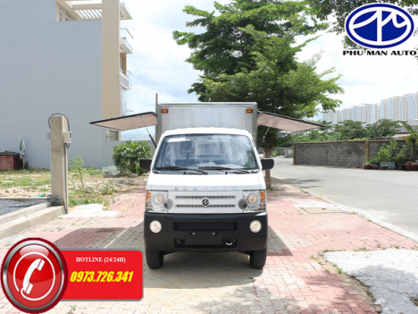 Xe tải nhẹ Dongben 870kg thùng cánh dơi bán hàng lưu động.
