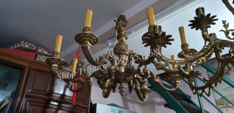 Đèn Chùm Đồng Cổ Châu Âu 8 Tay
