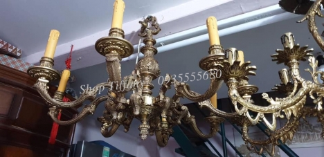 Đèn Chùm Đồng Cổ Châu Âu 8 Tay