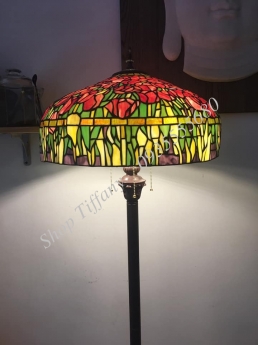 Đèn Sàn Tiffany Họa Tiết Hoa Tuylip