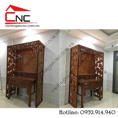 CC The Vista vách ngăn cnc gỗ đẹp phòng khách và phòng thờ